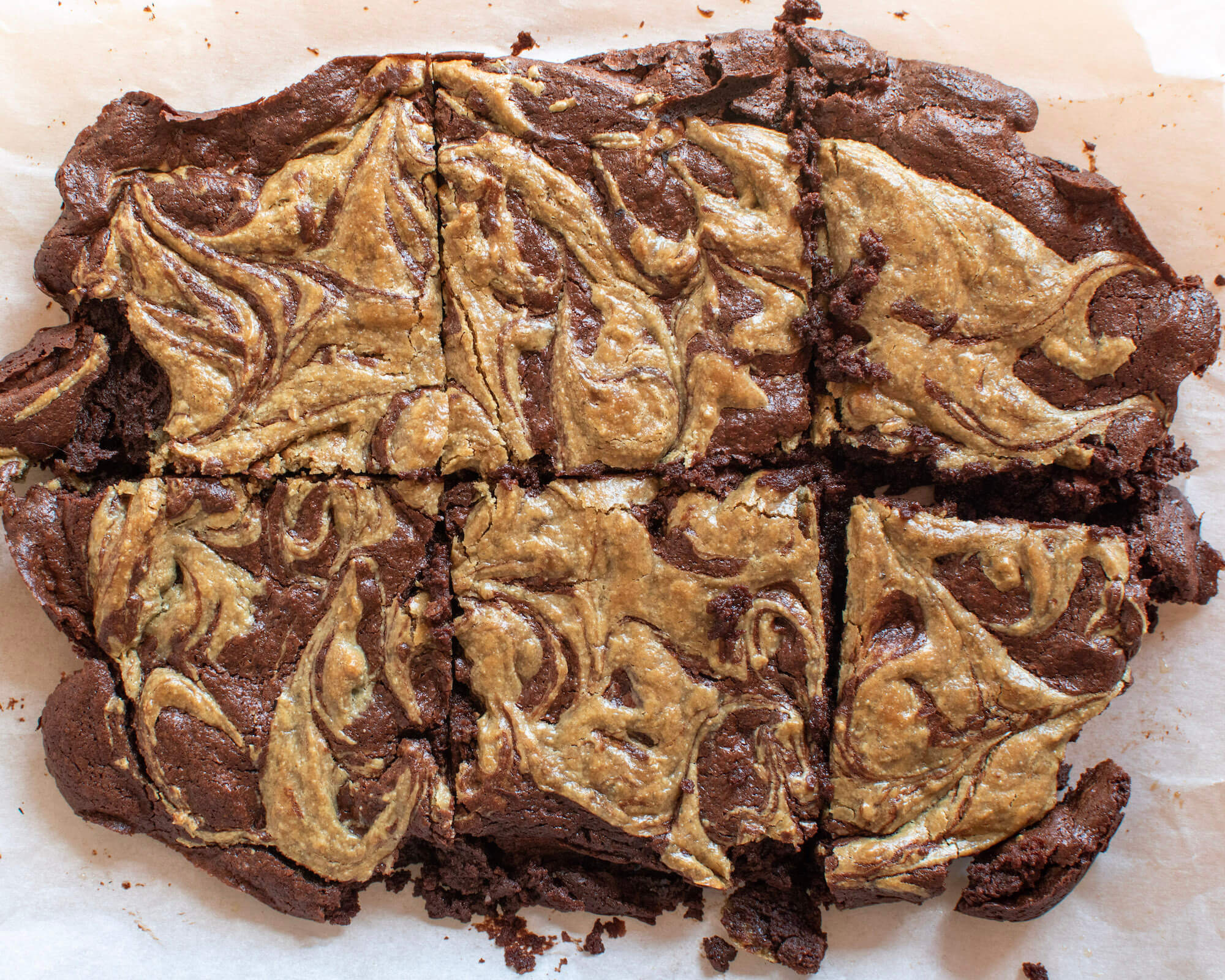 Fudgy Brownies with Pumpkin Seed Swirl