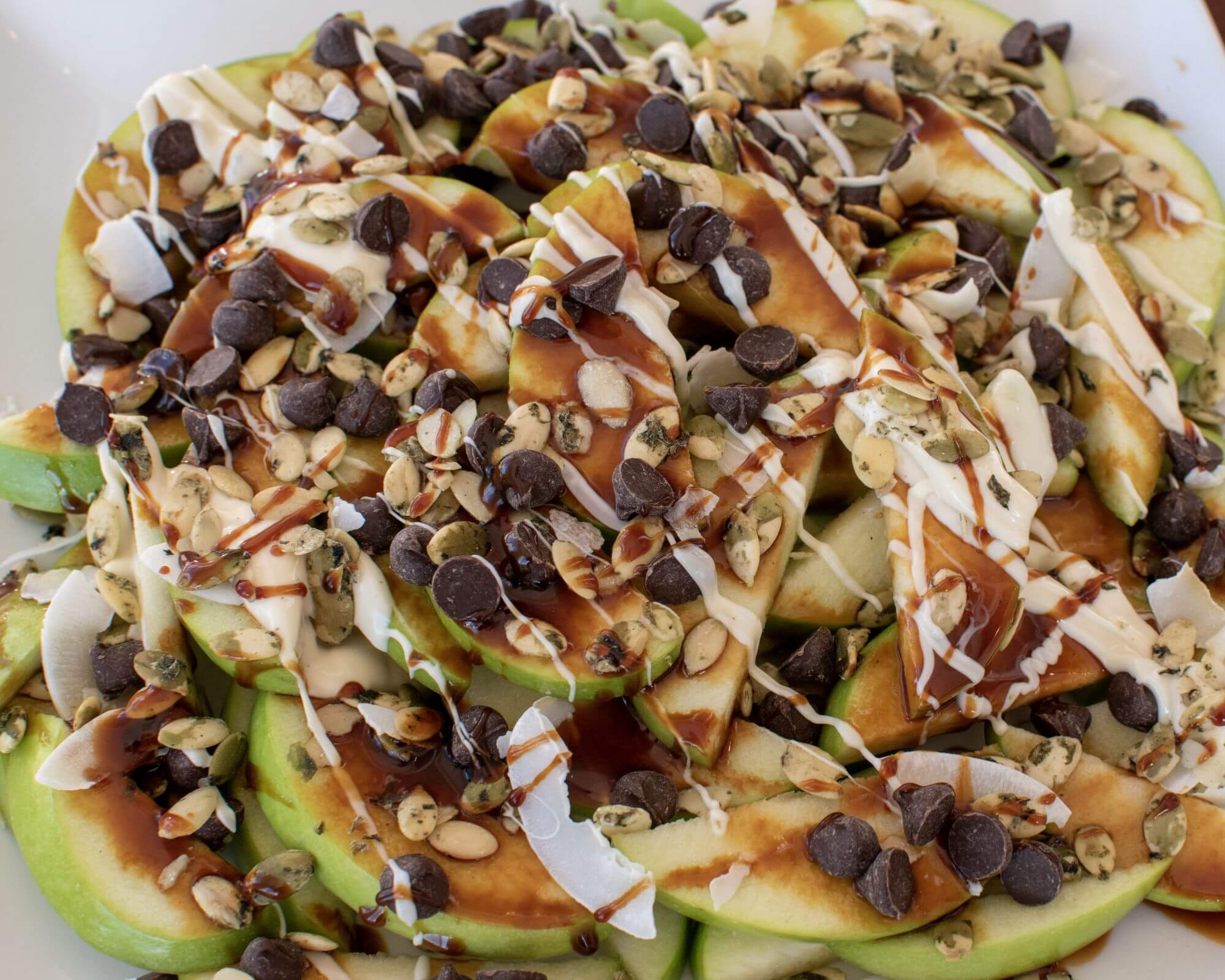 Caramel & Chocolate Apple Nachos
