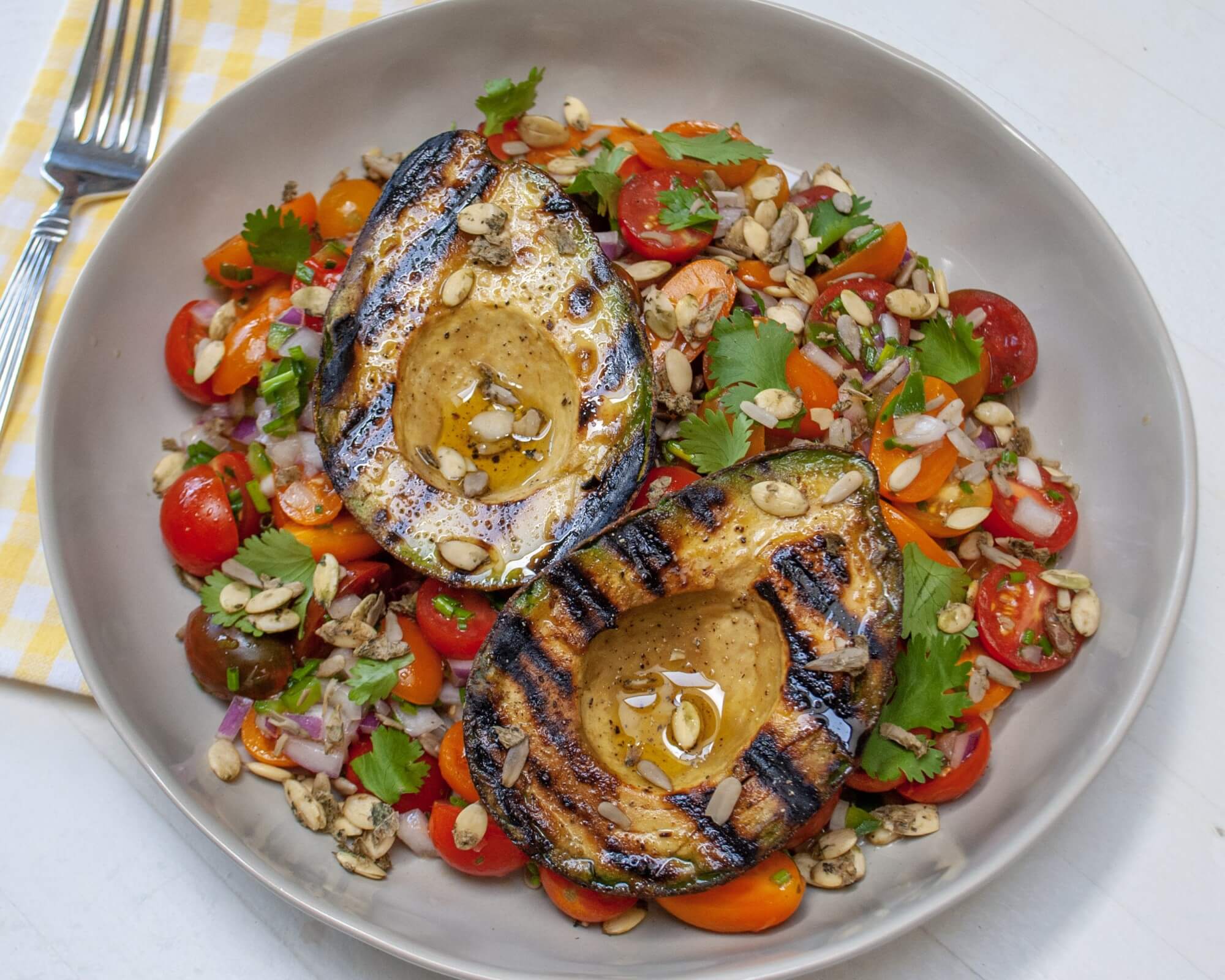 Grilled Avocado Salad