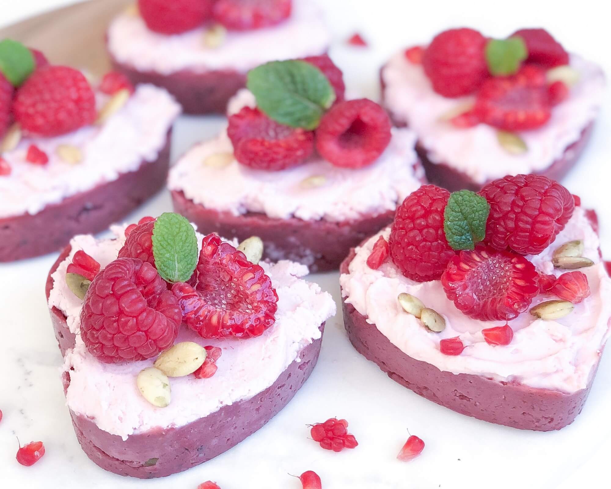 No Bake Heart Beet Dessert