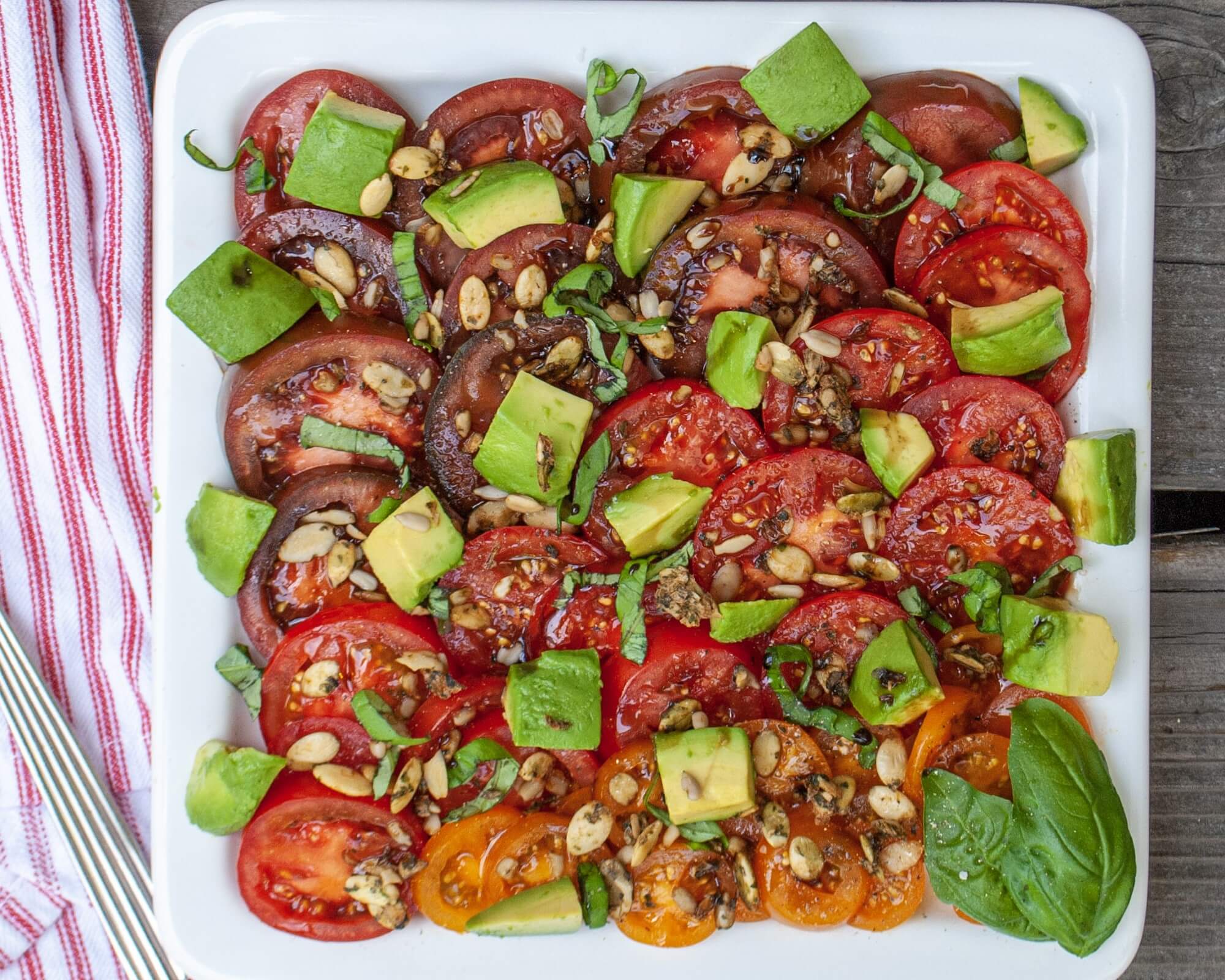 Ombre Tomato & Avocado Salad