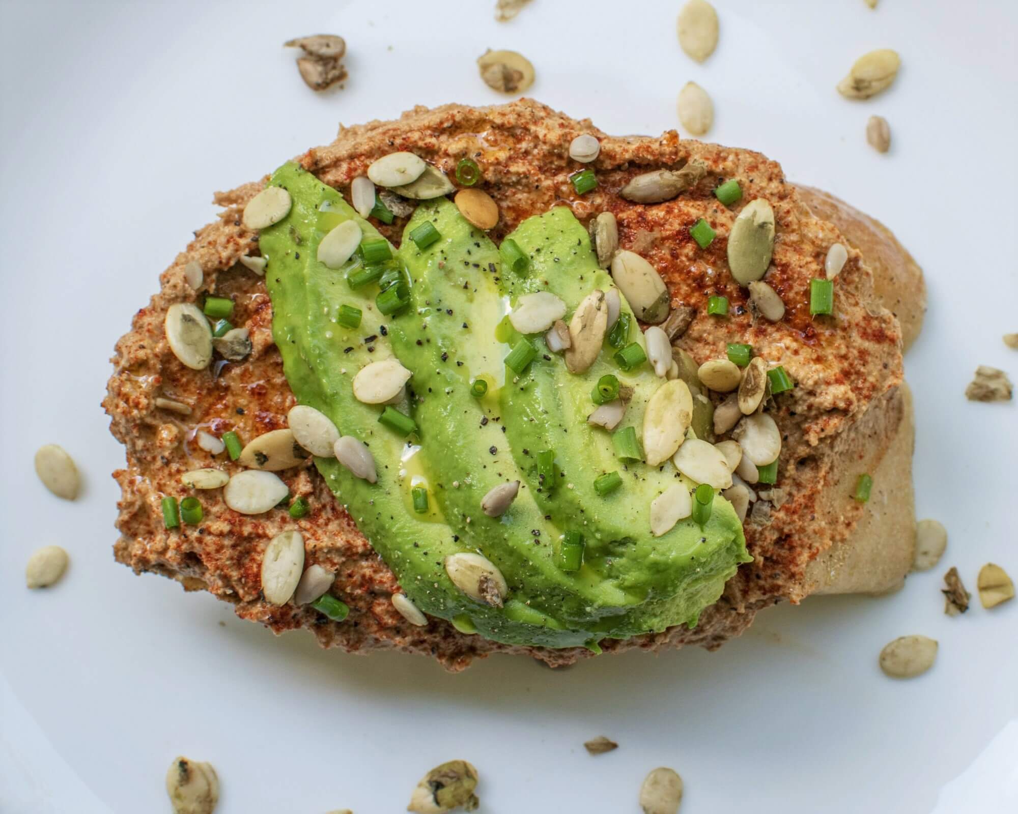 Smoky Sunflower Seed Hummus on Toast