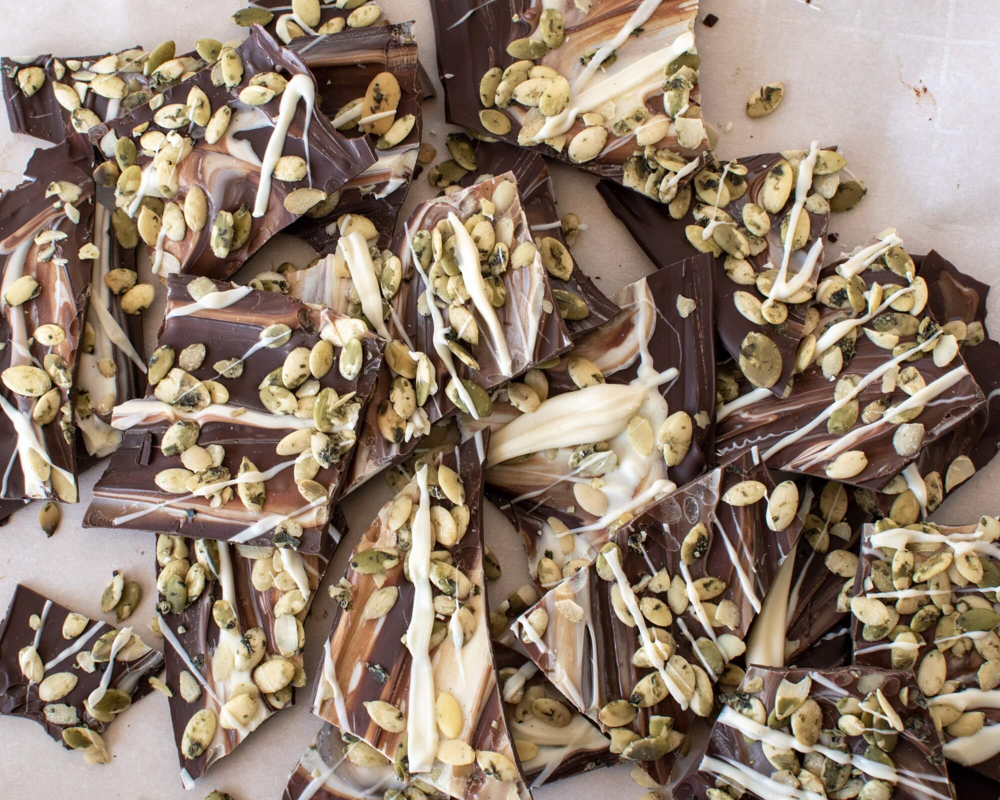 Swirled Chocolate & Seed Bark