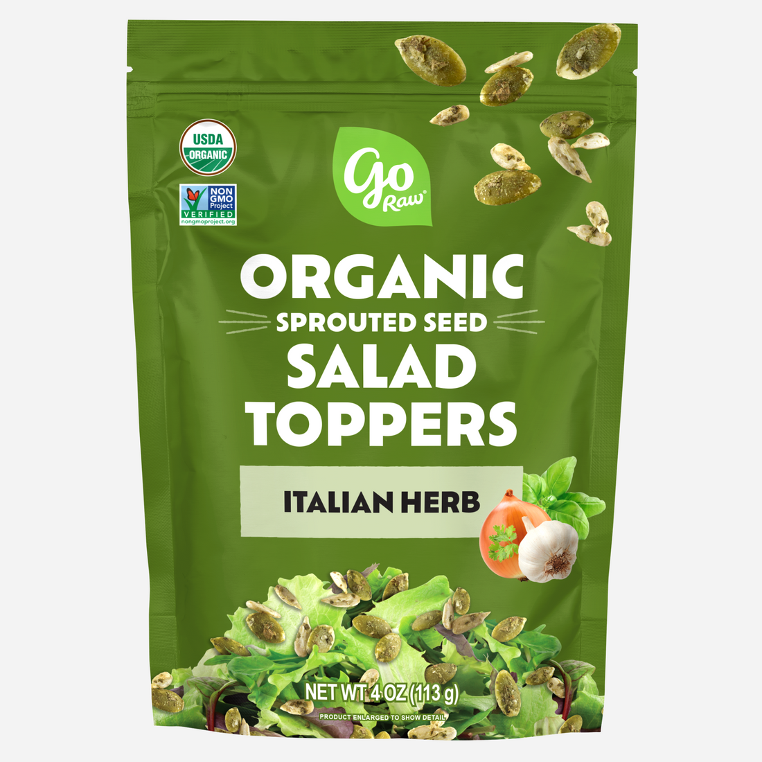 Italian Herb Sprouted Salad Toppers - 6 bags, 4oz Each