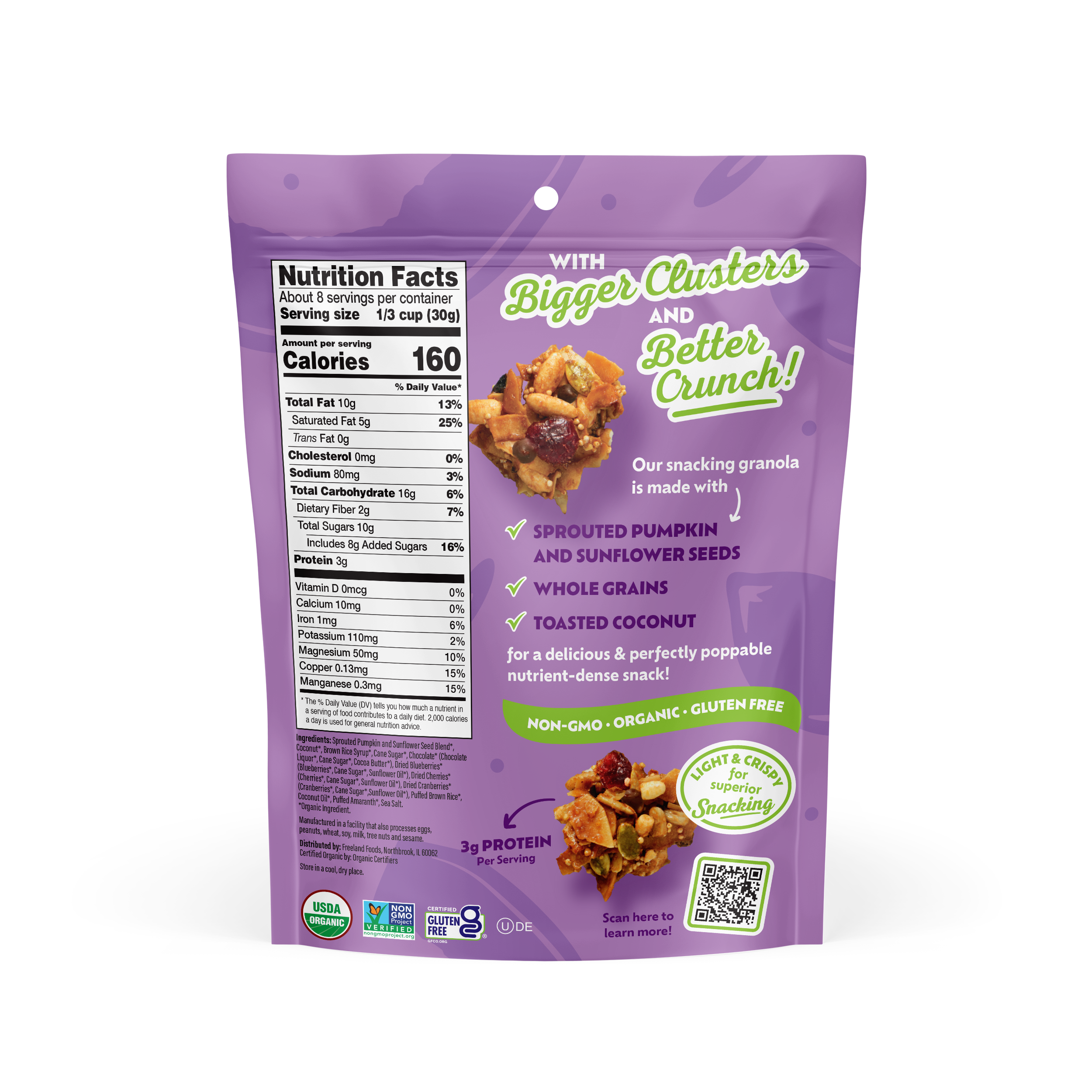 Cherry Berry Chocolate Chunk Snacking Granola 8oz