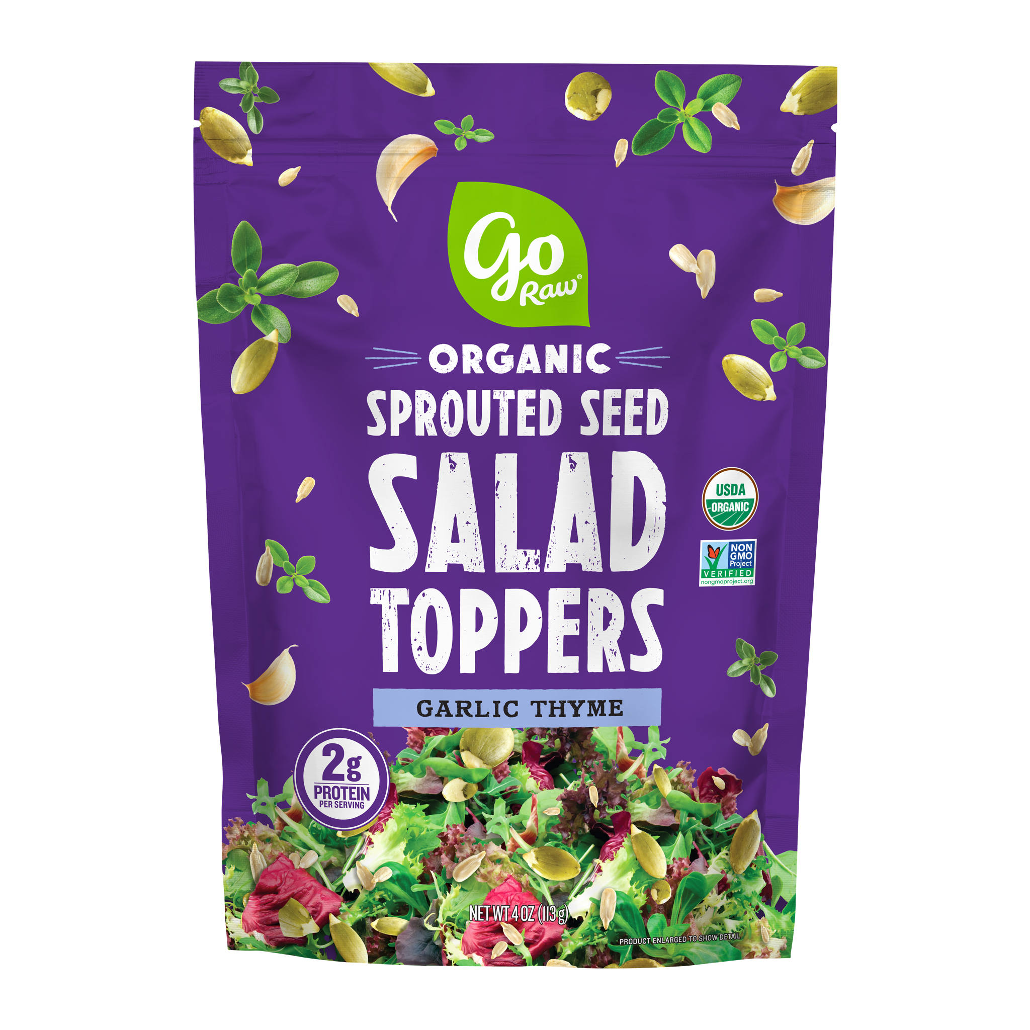 Garlic Thyme Sprouted Salad Toppers - 10 Bags, 4oz Each