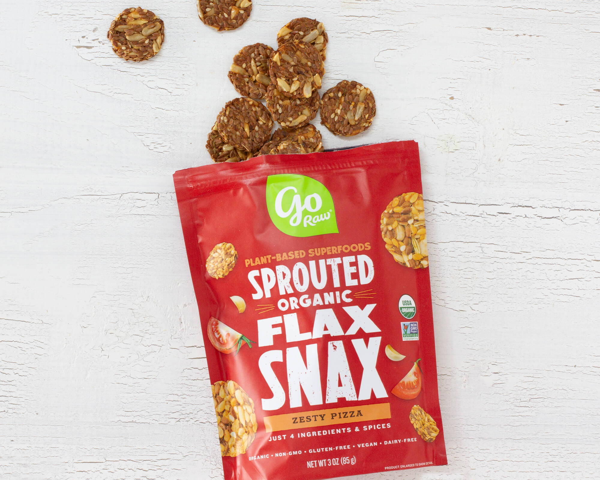 Go Raw Sprouted Flax Snax Zesty Pizza
