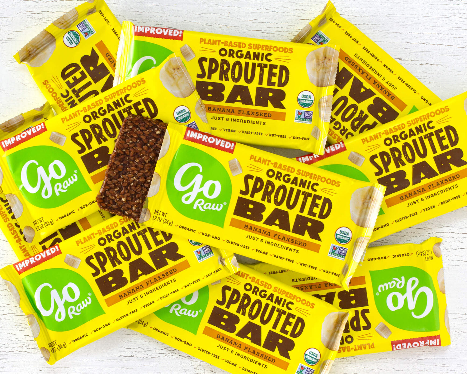 Go Raw Sprouted Bars Banana Flaxseed