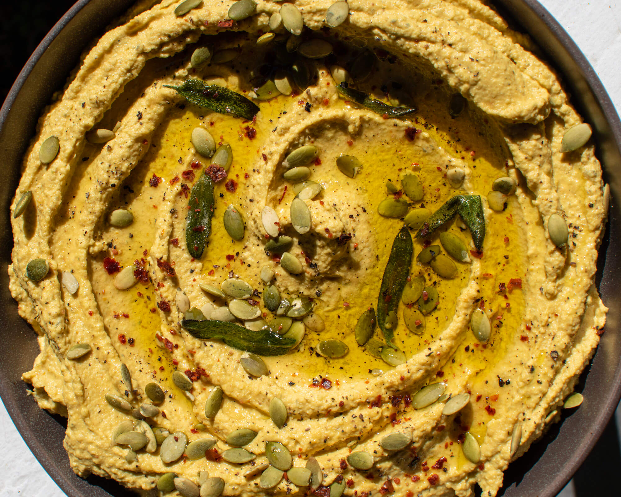 Pumpkin Hummus with Go Raw Sprouted Pumpkin Seeds