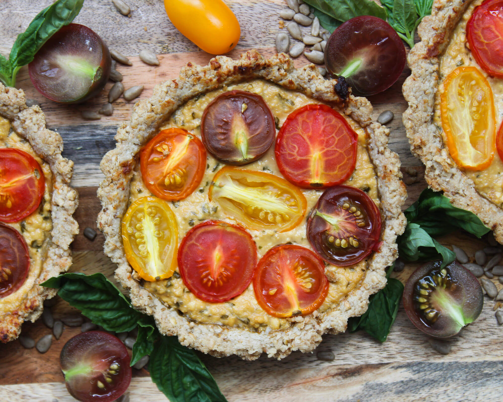 Tomato Tart with Sunflower Seed Crust