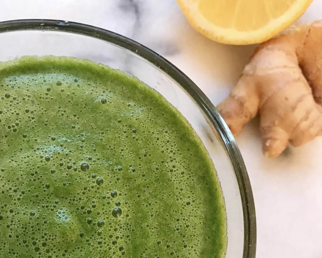 Green Energy Soup with Spinach & Ginger