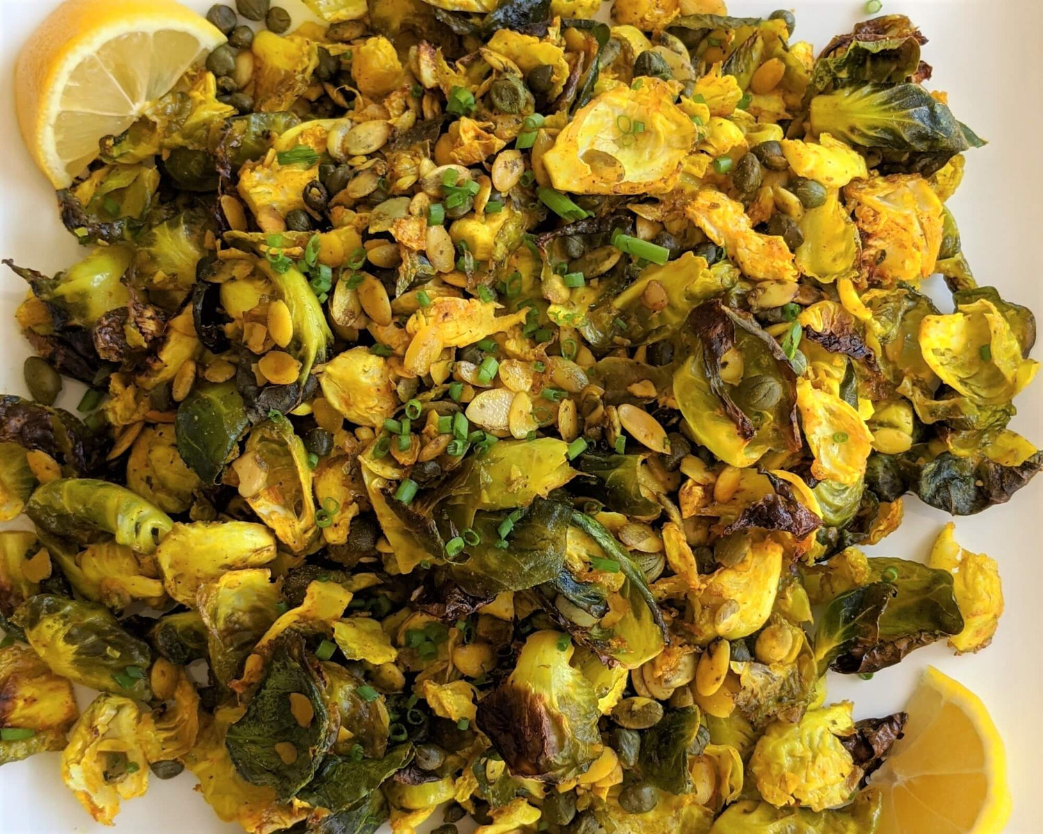 Turmeric Brussels Sprout Chips