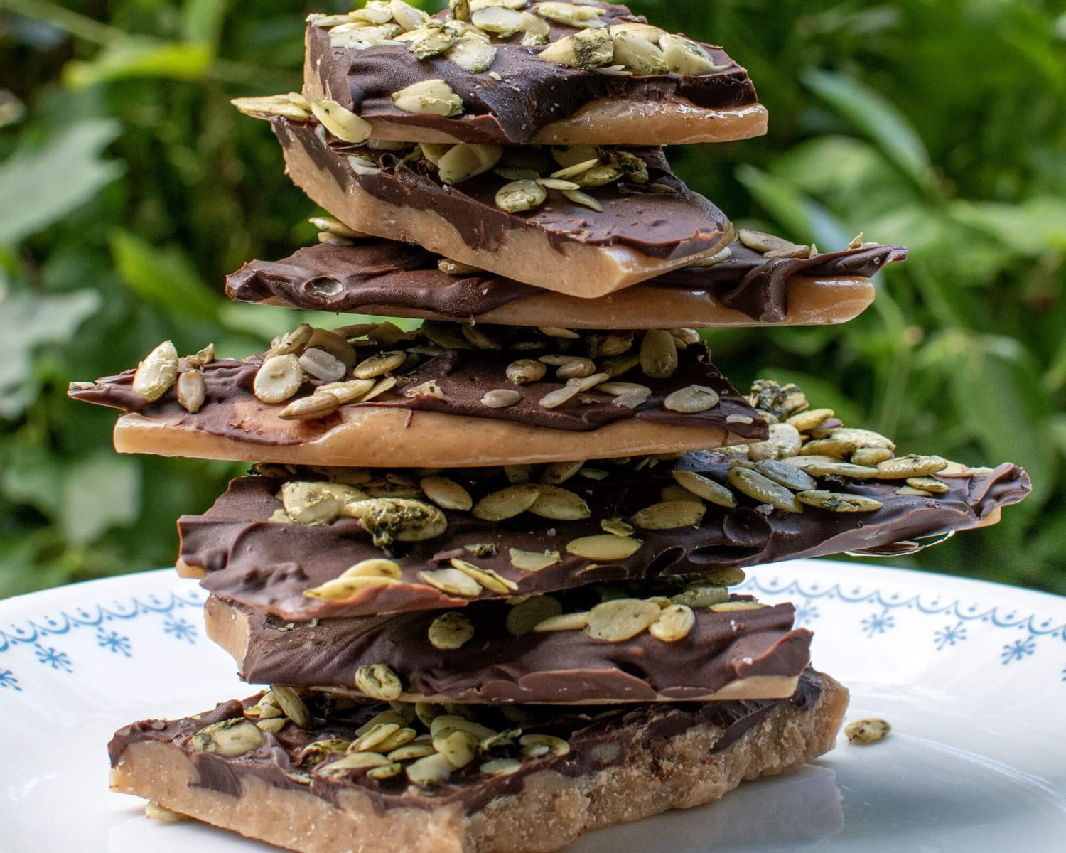 Chocolate Toffee with Go Raw Sprouted Pumpkin Seeds
