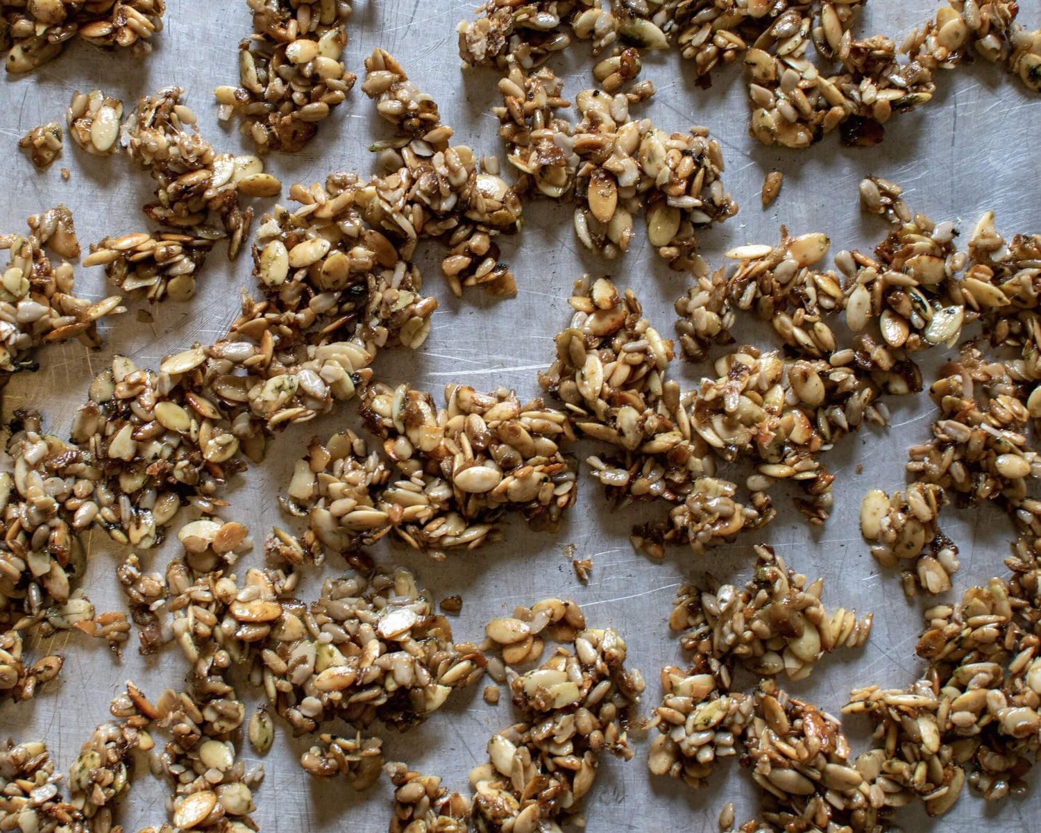 Maple Glazed Sprouted Pumpkin & Sunflower Seed Clusters