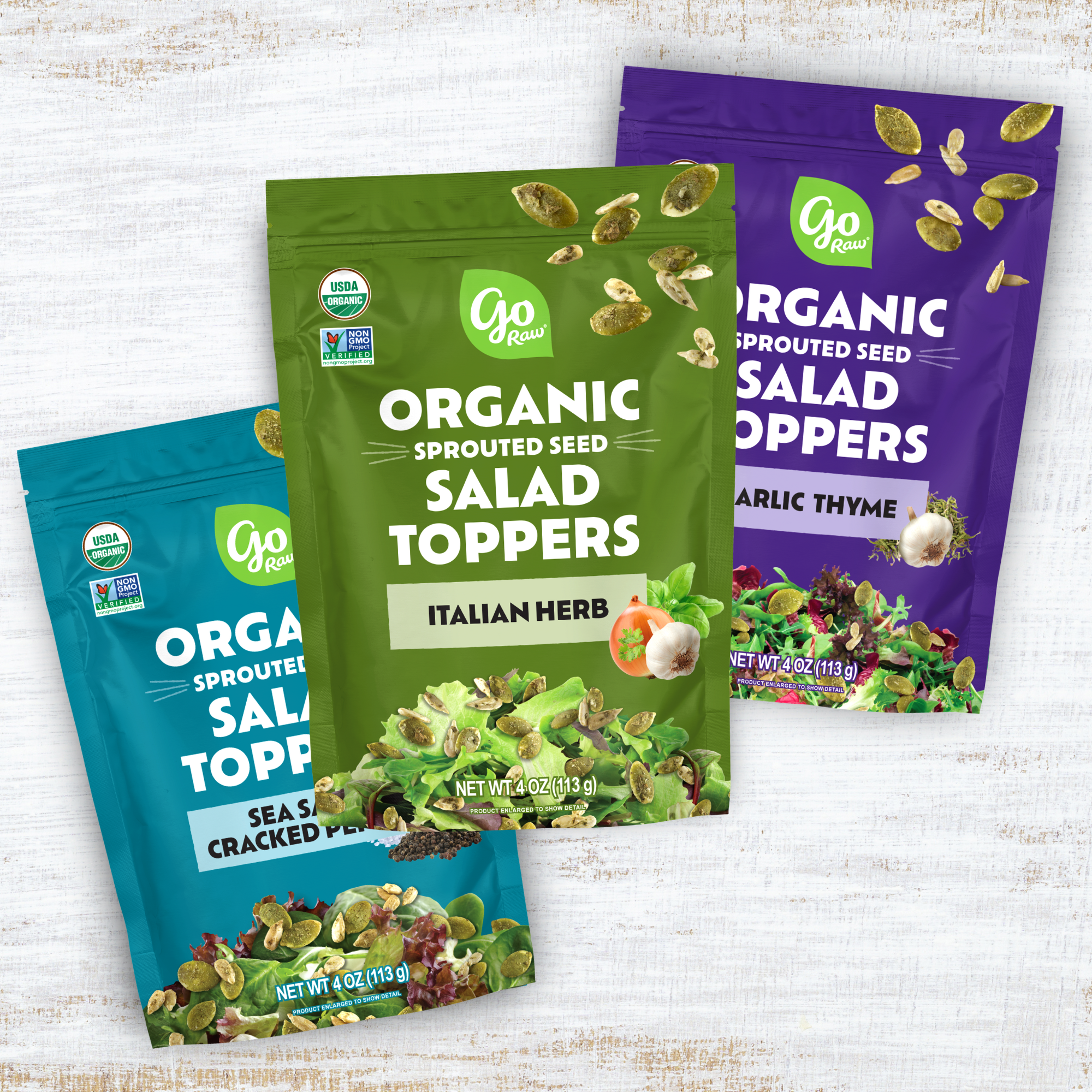 Seed Topper Go Raw Organic Gluten-Free Sprouted Seed Salad Toppers