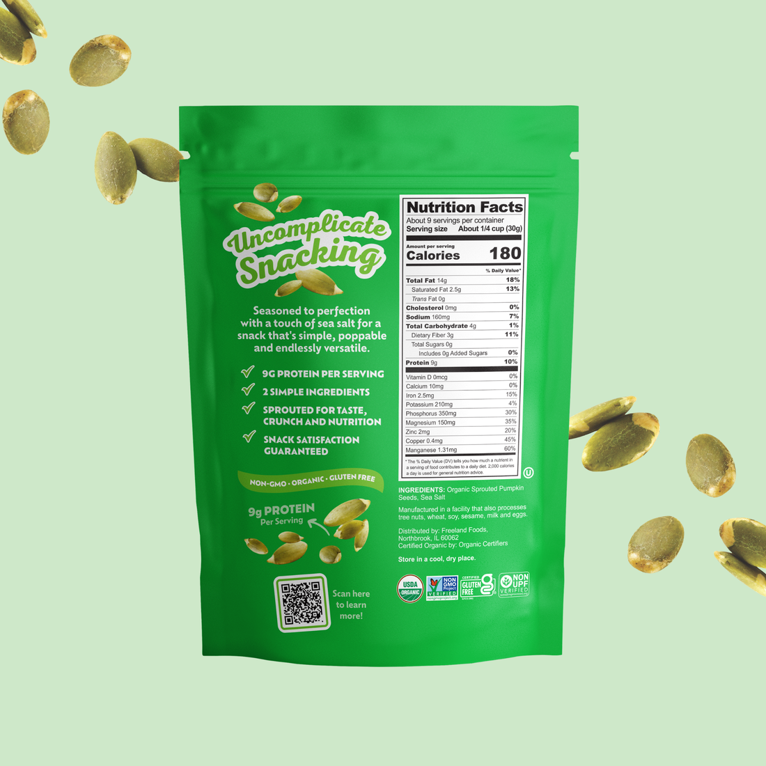 Sprouted Sea Salt Pumpkin Seeds