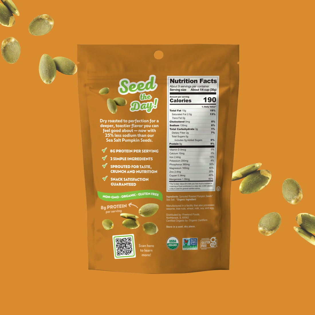 Sprouted Dry Roasted Pumpkin Seeds