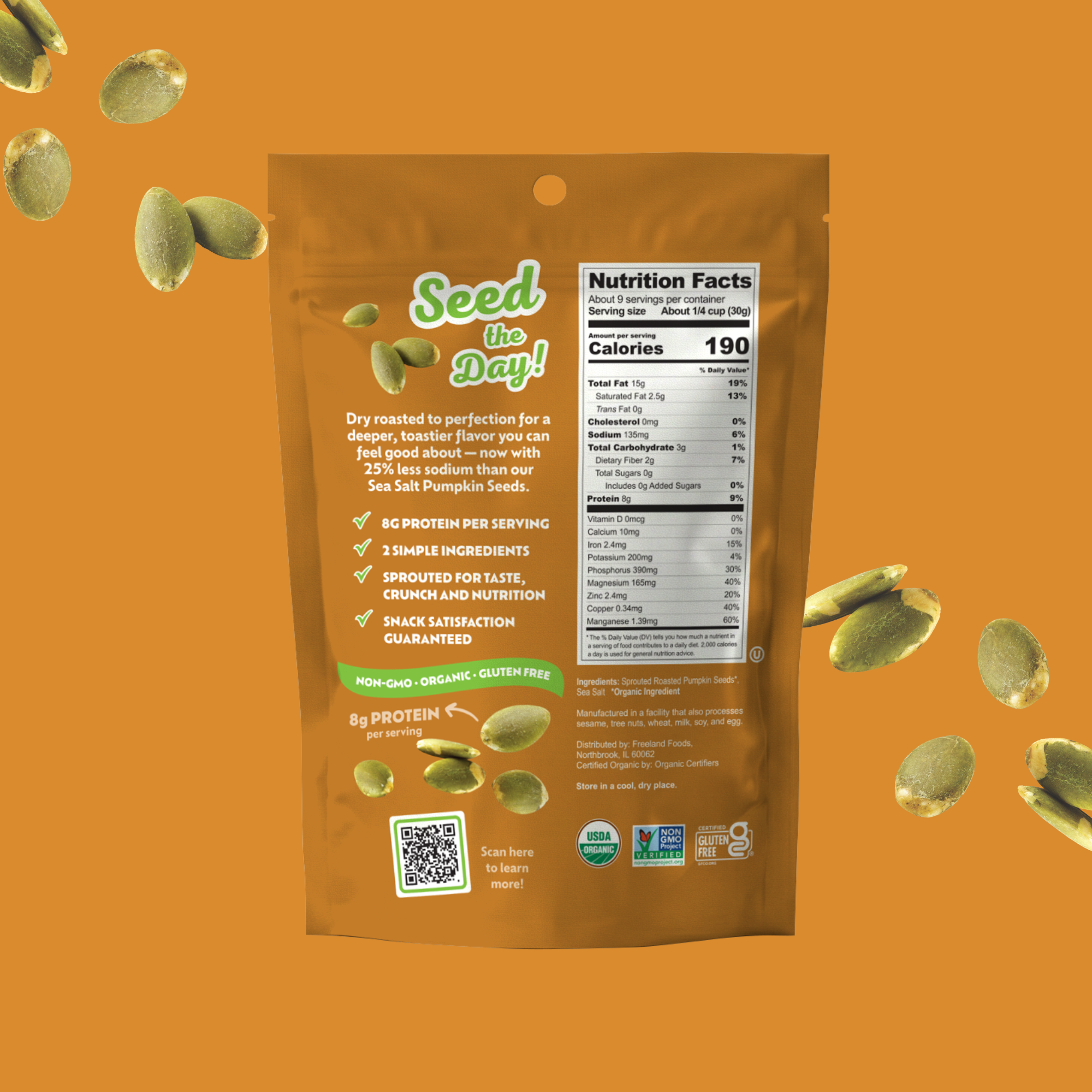 Sprouted Dry Roasted Pumpkin Seeds