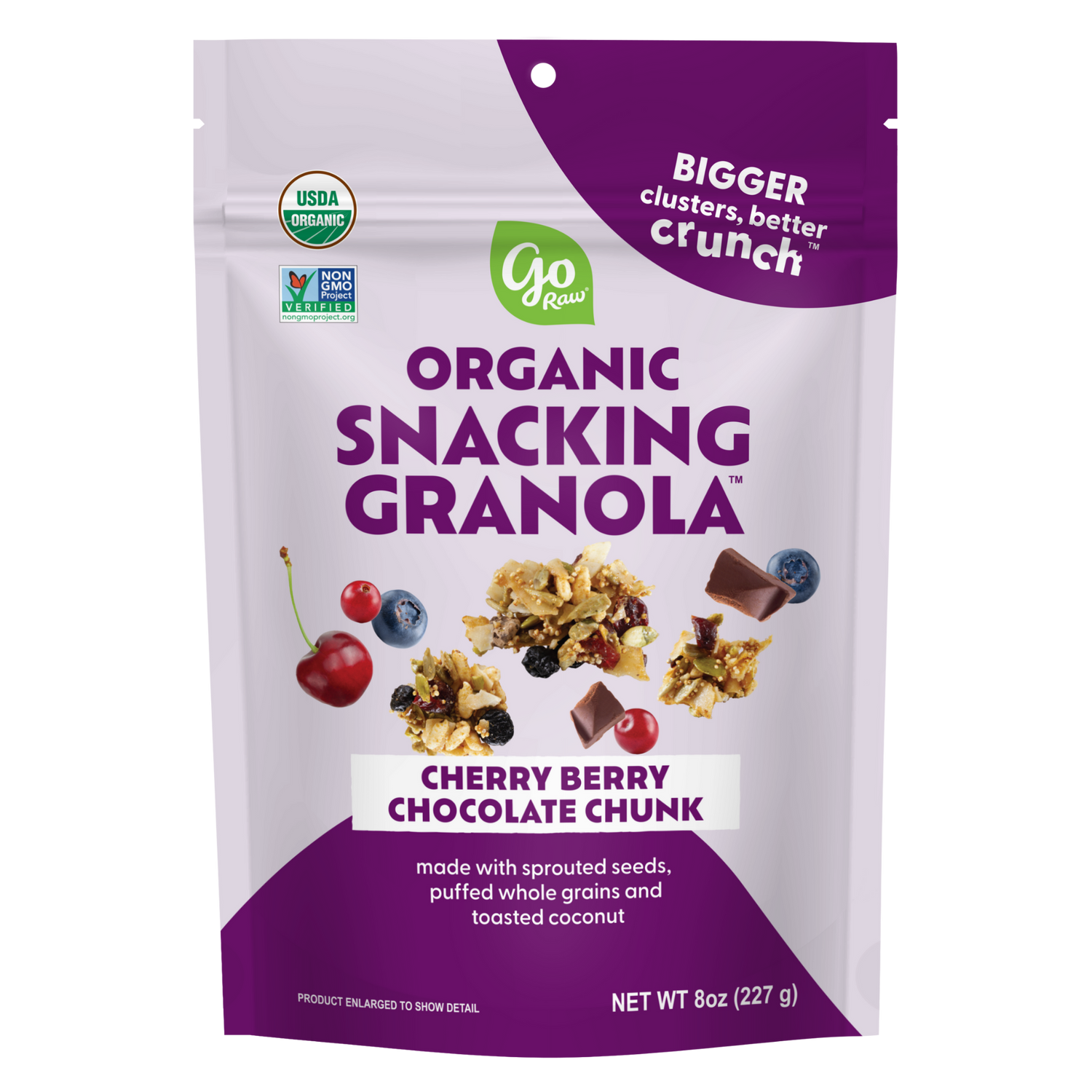 Cherry Berry Chocolate Chunk Snacking Granola - 6 bags, 8oz Each