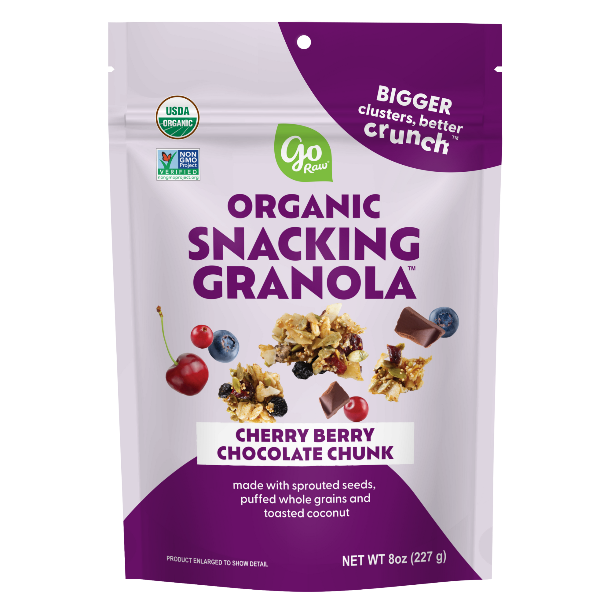 Cherry Berry Chocolate Chunk Snacking Granola - 6 bags, 8oz Each