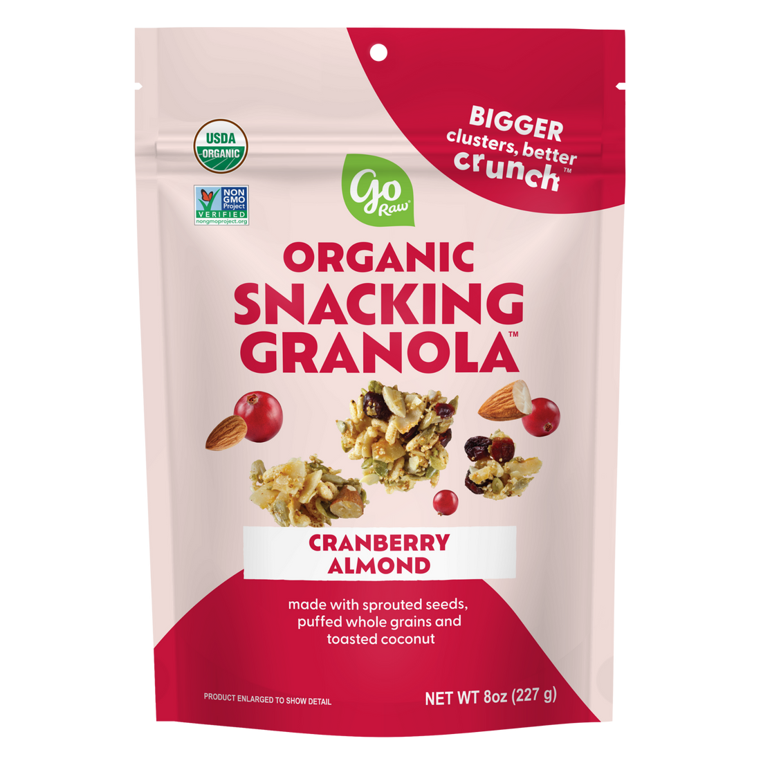 Cranberry Almond Snacking Granola - 6 bags, 8oz Each