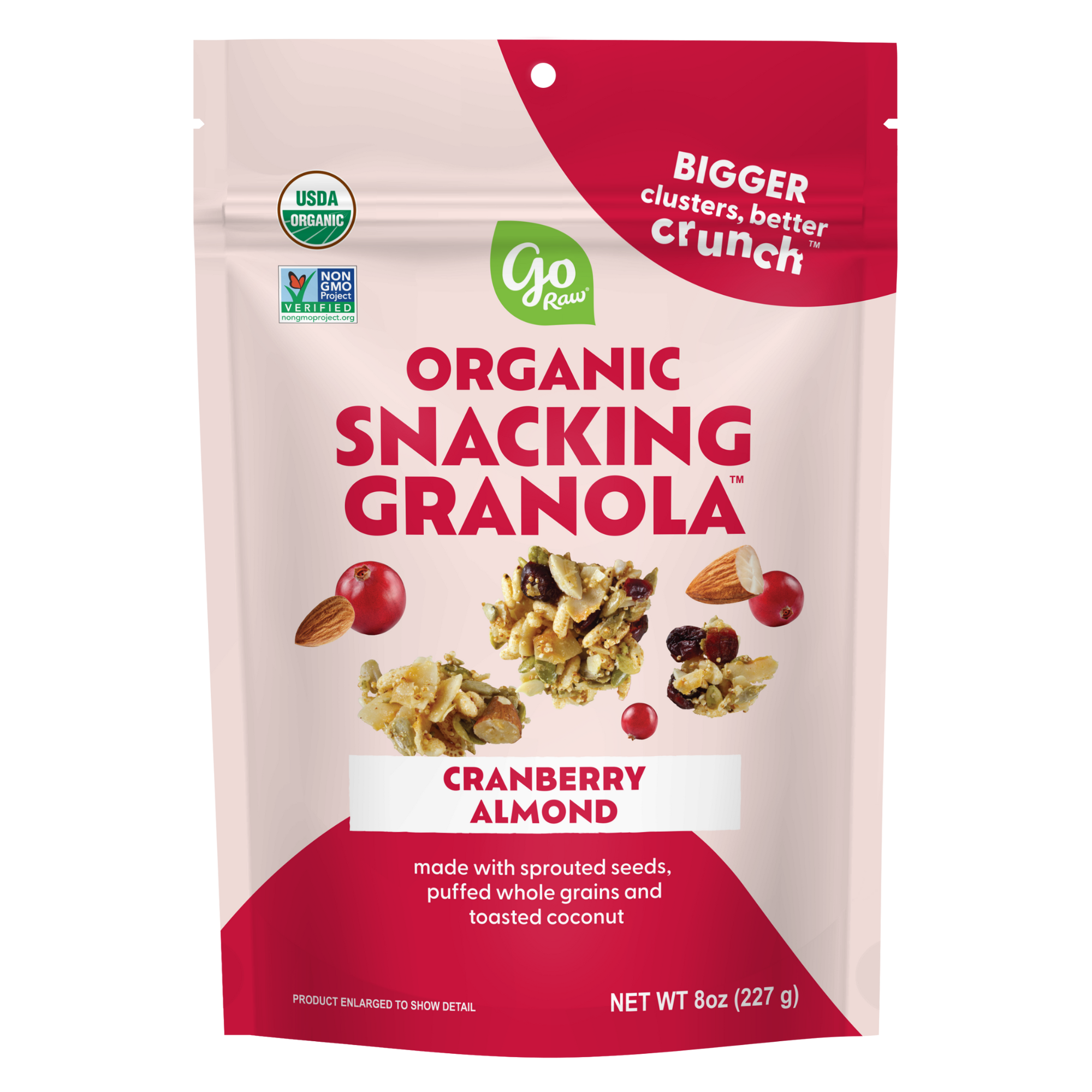 Cranberry Almond Snacking Granola - 6 bags, 8oz Each