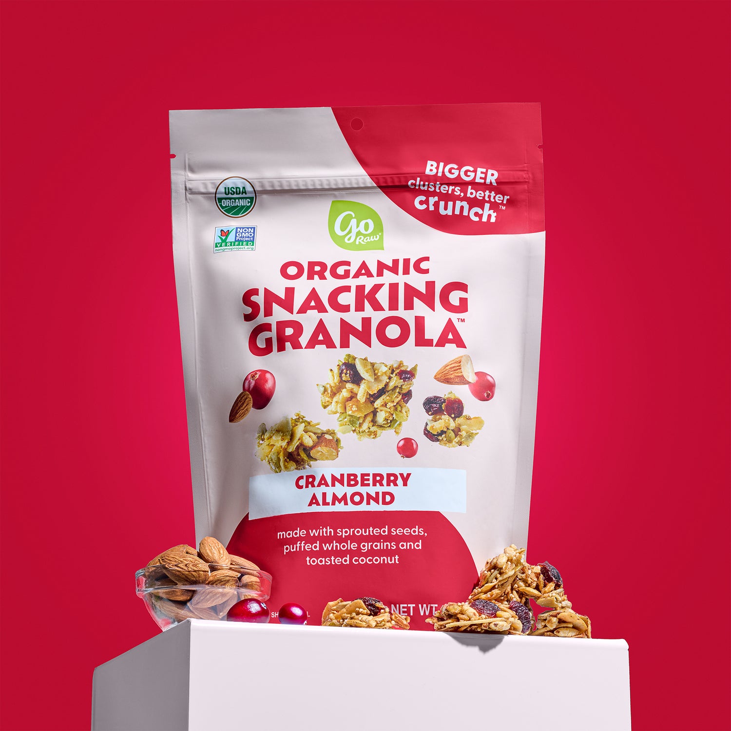 Cranberry Almond Snacking Granola - 6 bags, 8oz Each