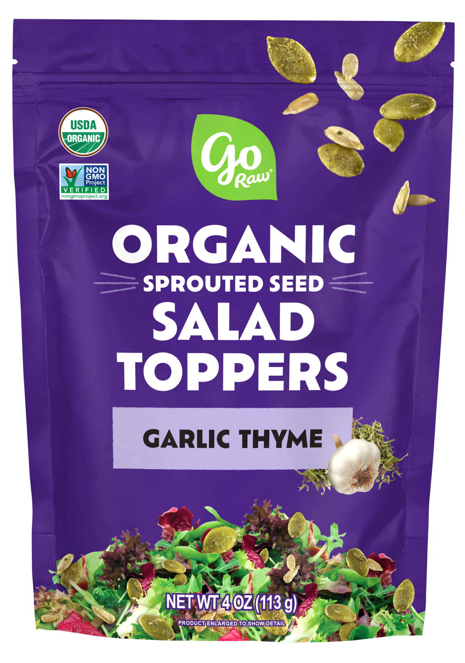 Garlic Thyme Sprouted Salad Toppers - 6 Bags, 4oz Each