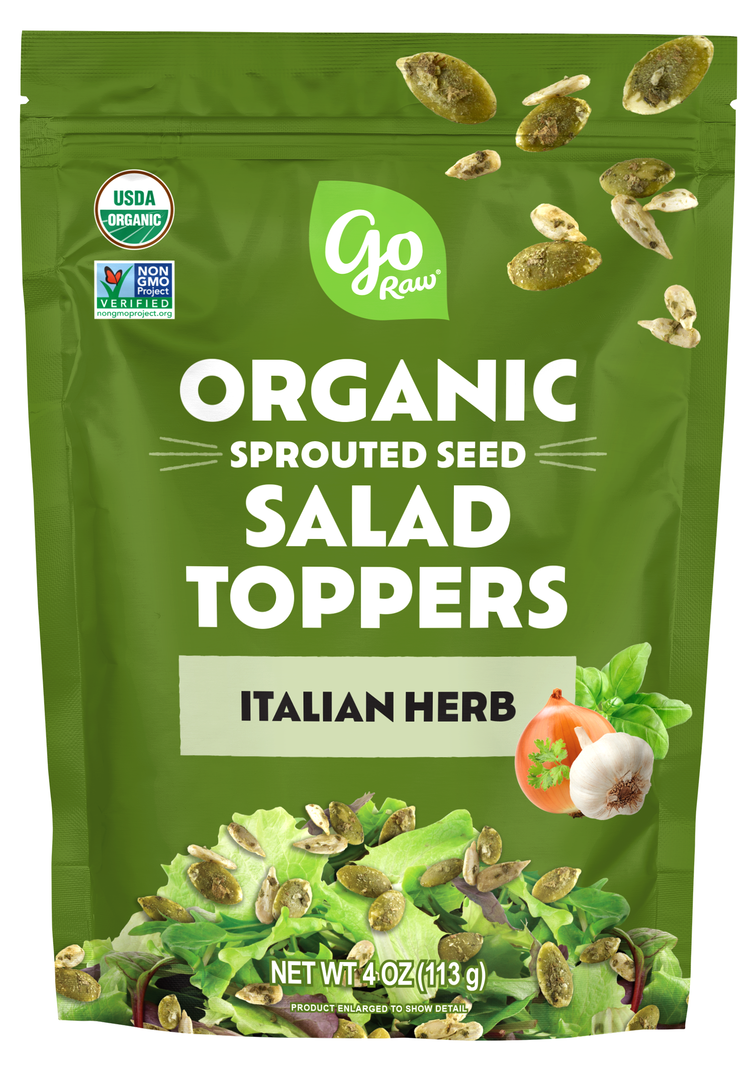 Italian Herb Sprouted Salad Toppers - 6 bags, 4oz Each