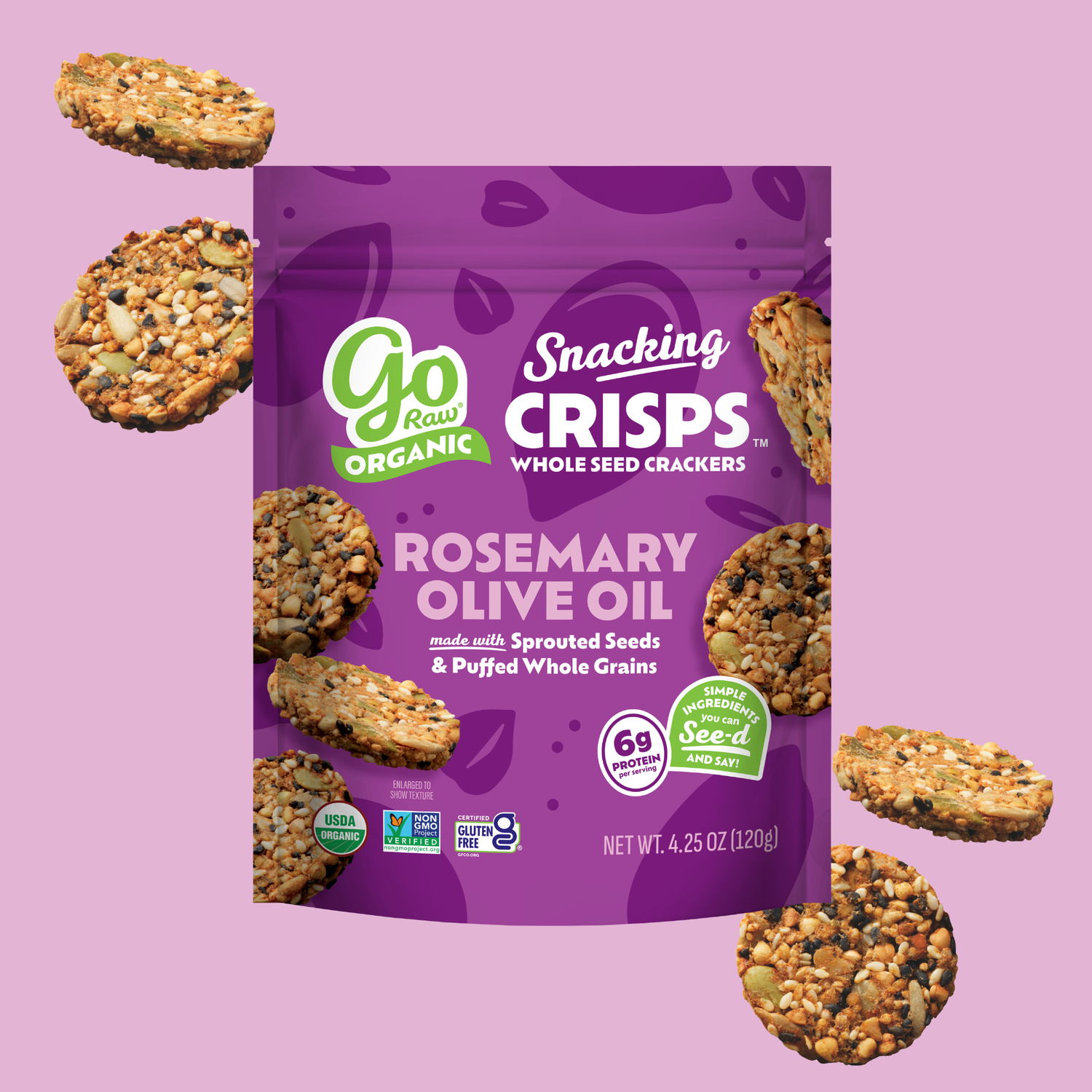 Go Raw Go Raw Rosemary & Olive Oil Snacking Crisps — product image