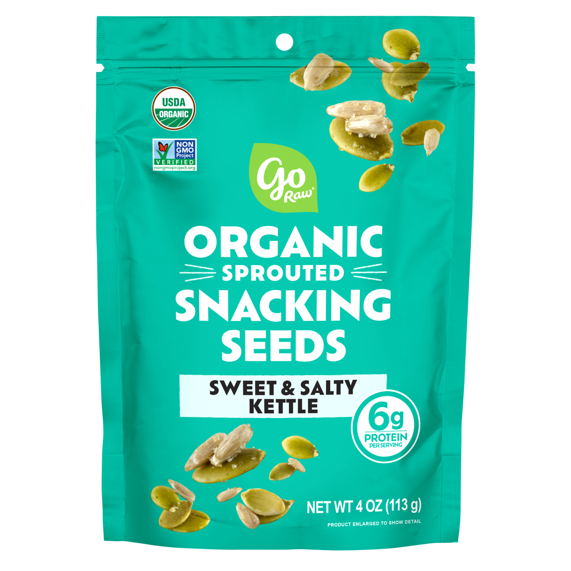 Sweet &amp; Salty Kettle Snacking Seeds - 6 Bags, 4oz Each