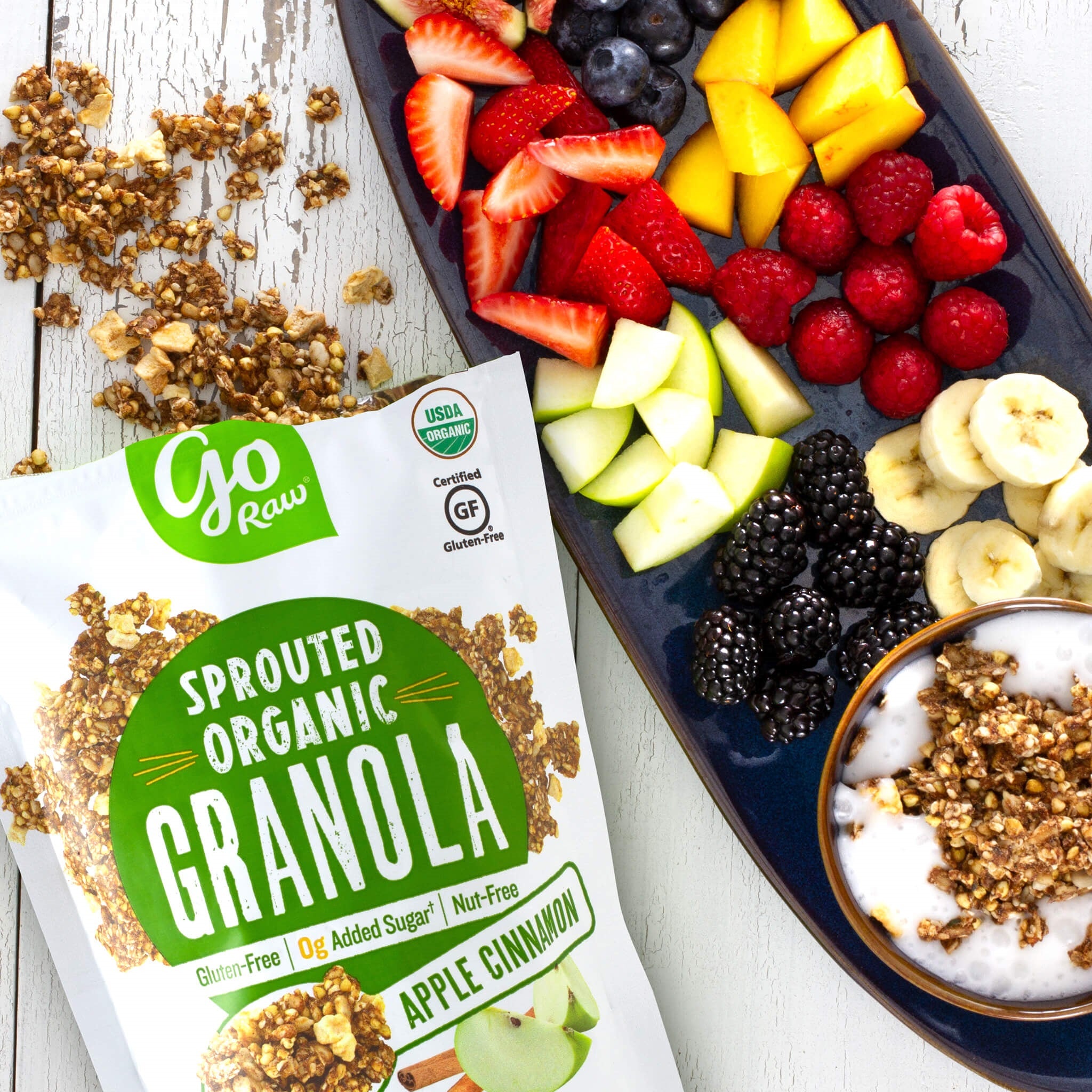 Apple Cinnamon Sprouted Granola - 6 bags, 8oz Each