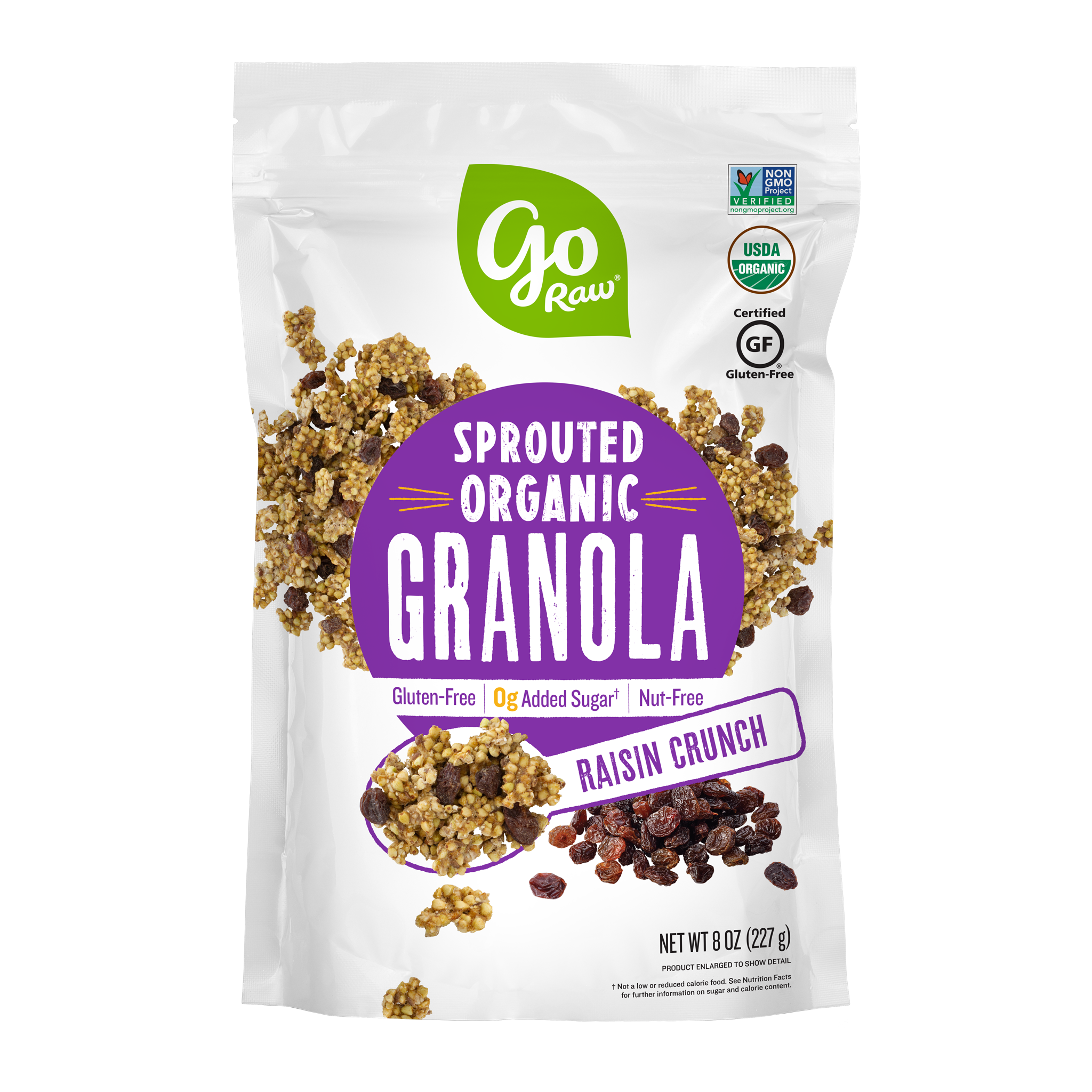 Raisin Crunch Sprouted Granola - 6 bags, 8oz Each
