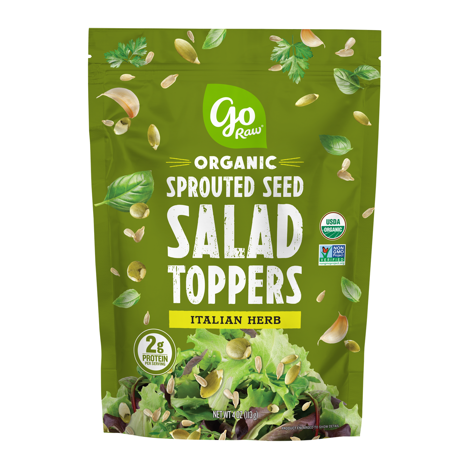 Italian Herb Sprouted Salad Toppers - 10 bags, 4oz each