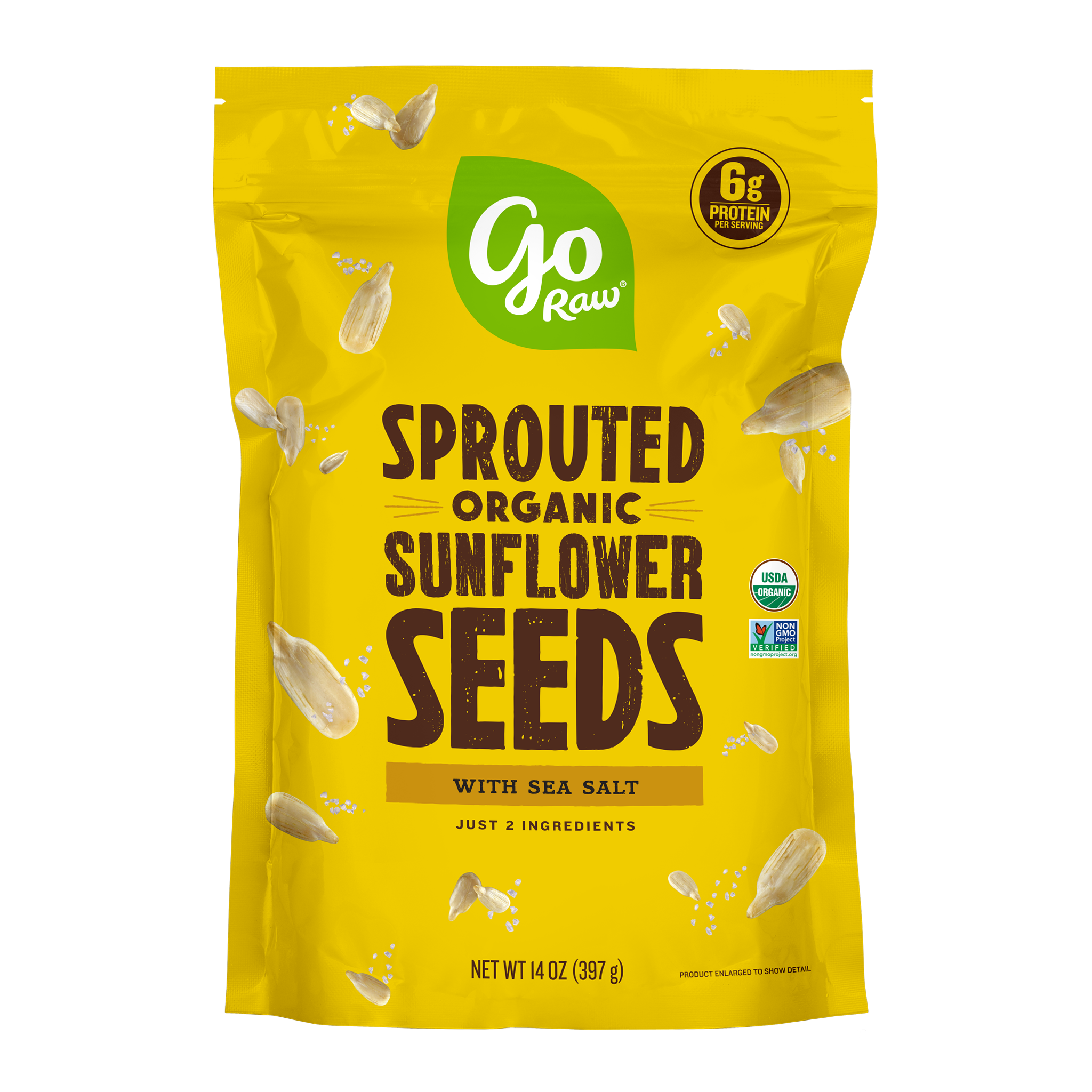 Sprouted Sunflower Seeds - 6 Bags, 14oz Each