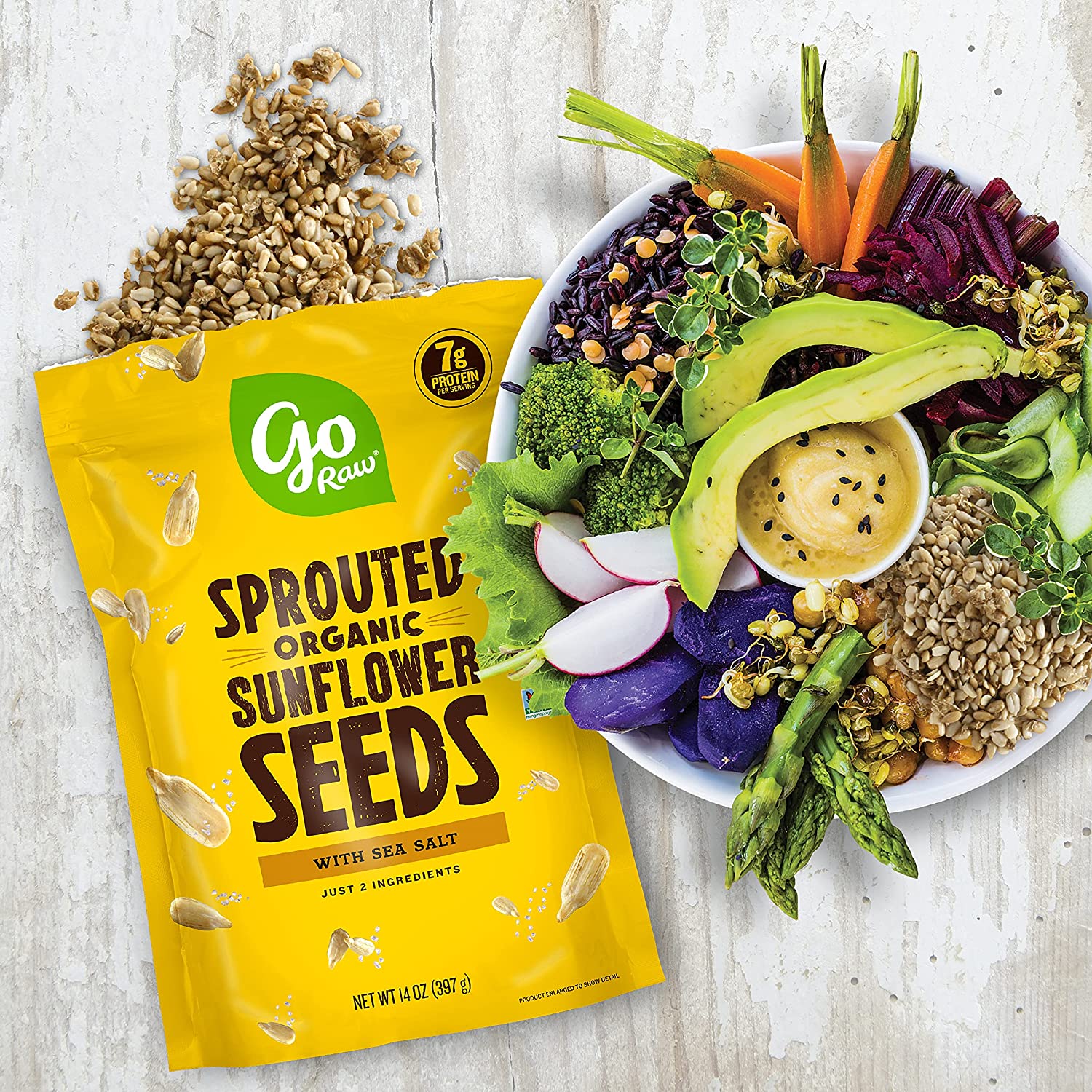 Sprouted Sunflower Seeds - 6 Bags, 14oz Each